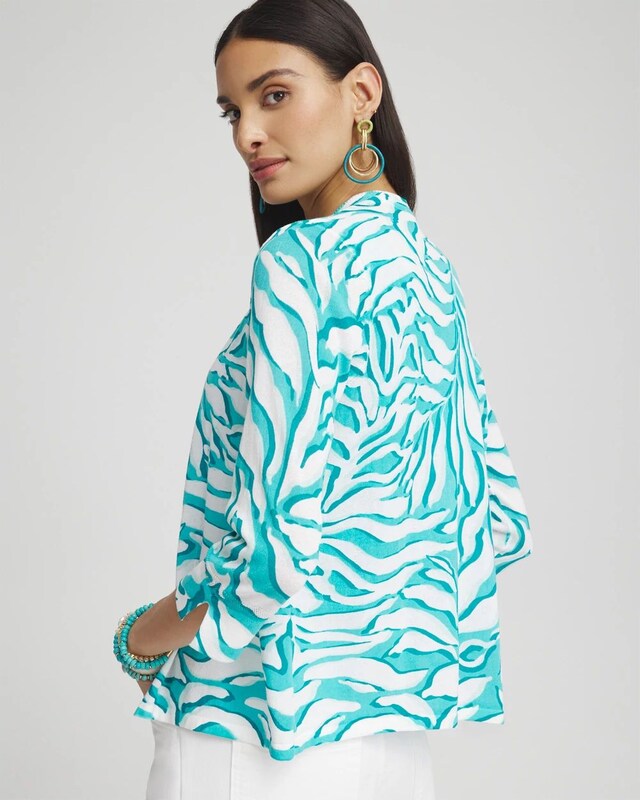 Summer Romance Palms Short Cardigan - image 3
